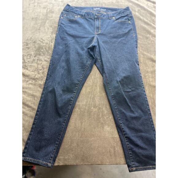 Lane Bryant Skinny Genius Fit Medium Wash Mid Rise Jeans, Womens Size 18 - Picture 1 of 6